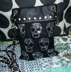 Brand new crosbody skull purse